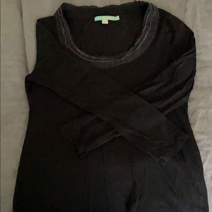 Boden long sleeve with silky ruffle neck